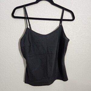 Black Spaghetti Strap Camisole Top Adjustable Straps Womens Medium